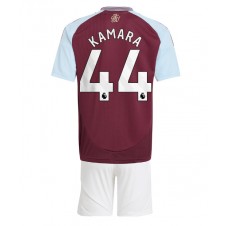 Aston Villa Boubacar Kamara #44 Hjemmedraktsett Barn 2024-25 Kortermet (+ korte bukser)